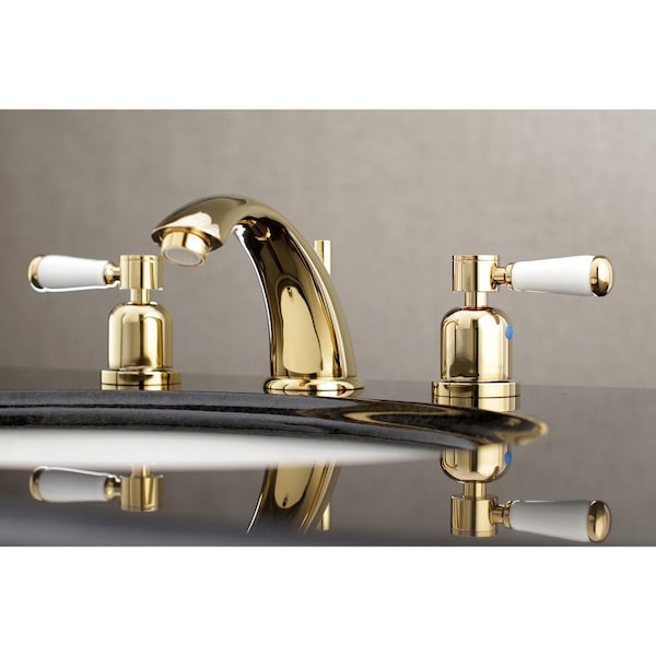 KB8962DPL 8 Widespread Bathroom Faucet, Polished Brass